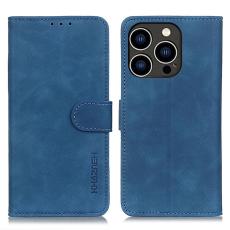  KHAZNEH iPhone 16 Pro Fodral Retro L&auml;der Bl&aring;