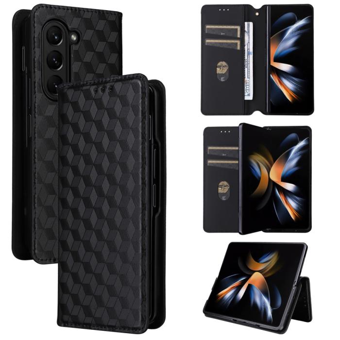 Bild 6,  Galaxy Z Fold 6 Fodral Läder Svart