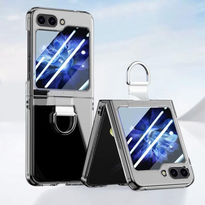 Bild 2,  Galaxy Z Flip 6 / 7 FE Skal Med Ring Transparent