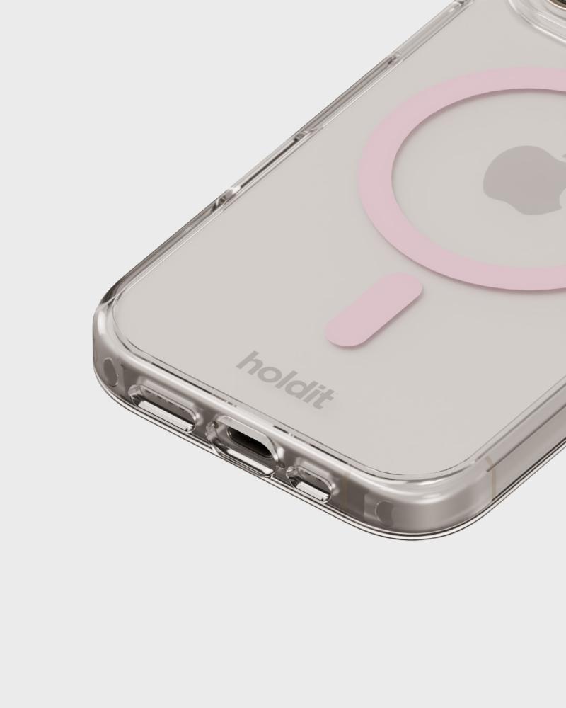 holdit holdit iPhone 16 Mobilskal MagSafe Rosa/Transparent
