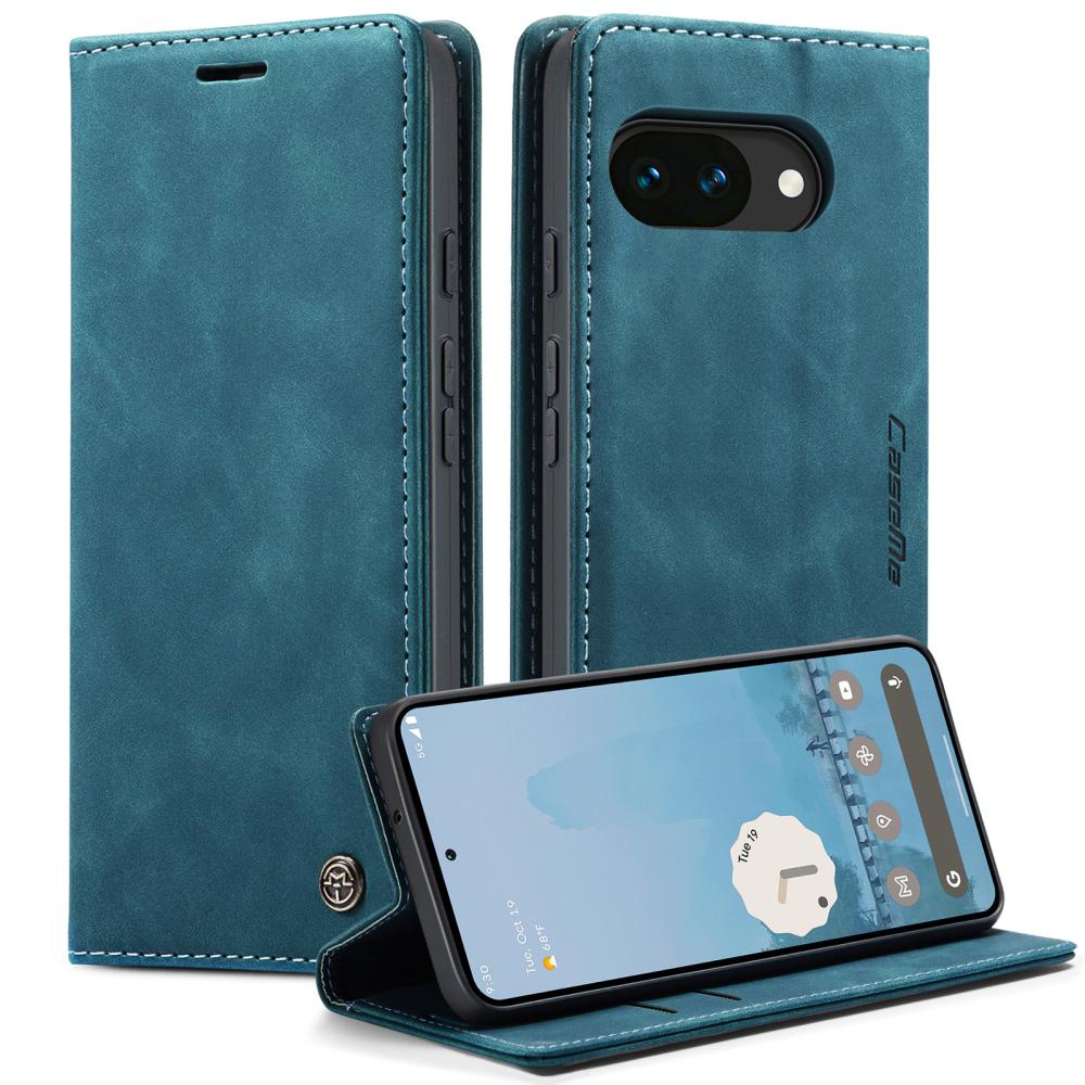 CASEME CASEME Google Pixel 10a Fodral Flip Retro Läder Blå