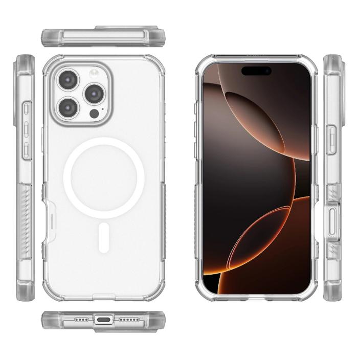 Bild 5,  iPhone 16 Pro Skal MagSafe Shockproof Hybrid Vit