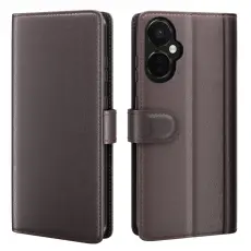  OnePlus Nord CE 3 Lite 5G Fodral Premium &Auml;kta L&auml;der Brun