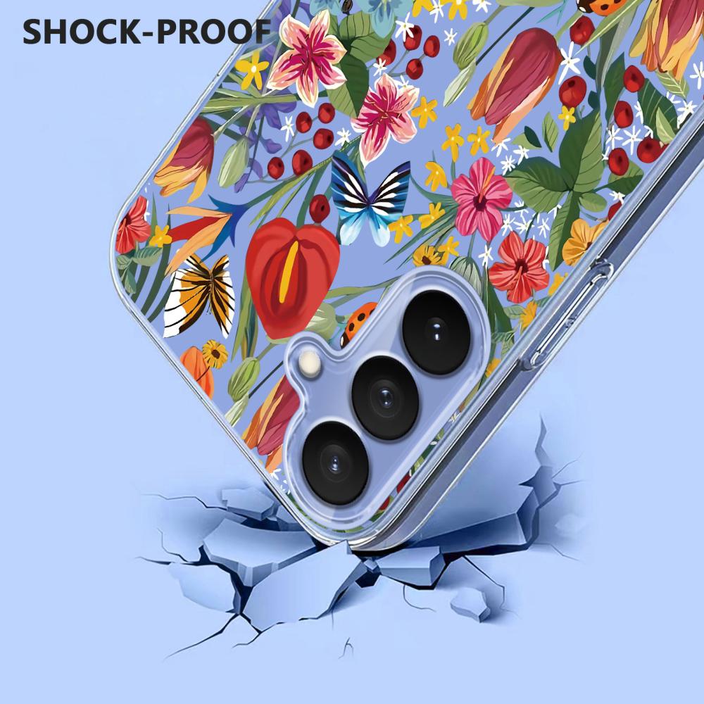  Samsung Galaxy S26 Skal Med Tryck Fjärilar/Blommor