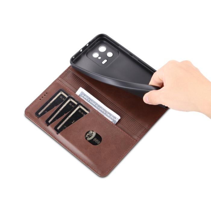 Bild 6, AZNS AZNS Xiaomi 13 5G Fodral Flip Läder Mörk Brun
