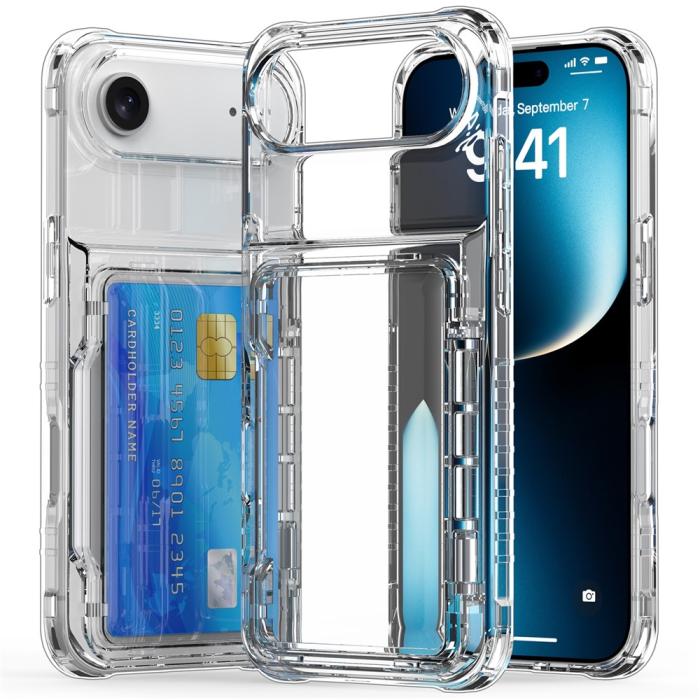 Bild 3,  iPhone Air Skal Kickstand Med Kortfack Transparent