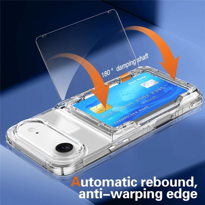 Bild 4,  iPhone Air Skal Kickstand Med Kortfack Transparent