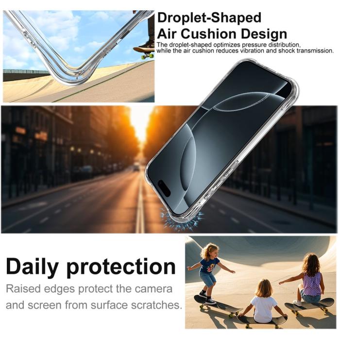 Bild 4, IMAK IMAK iPhone 17 Pro Skal TPU AirBag Shockproof Transparant