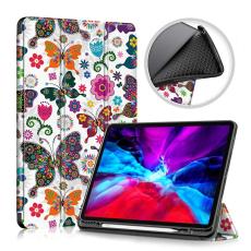  iPad Air 2026-2020/Pro 11 Tri-Fold Fodral Pennh&aring;llare Fj&auml;rilar