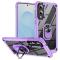  Samsung Galaxy S25 Edge Skal Shockproof Ring Hybrid Lila