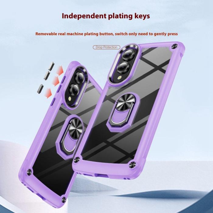 Bild 3,  Samsung Galaxy S25 Edge Skal Shockproof Ring Hybrid Lila