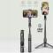  Selfie Stick Tripod 106 cm Trådlös Bluetooth Svart