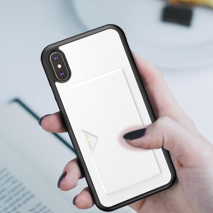Bild 2,  iPhone Xs Max Dux Ducis Skal Med Kortfack - Vit