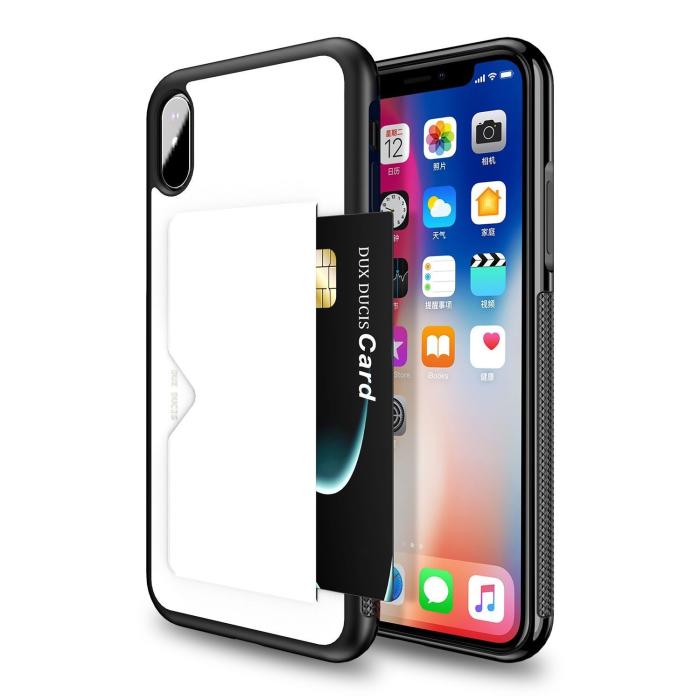 Bild 3,  iPhone Xs Max Dux Ducis Skal Med Kortfack - Vit