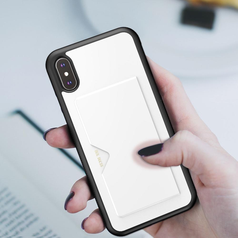  iPhone Xs Max Dux Ducis Skal Med Kortfack - Vit