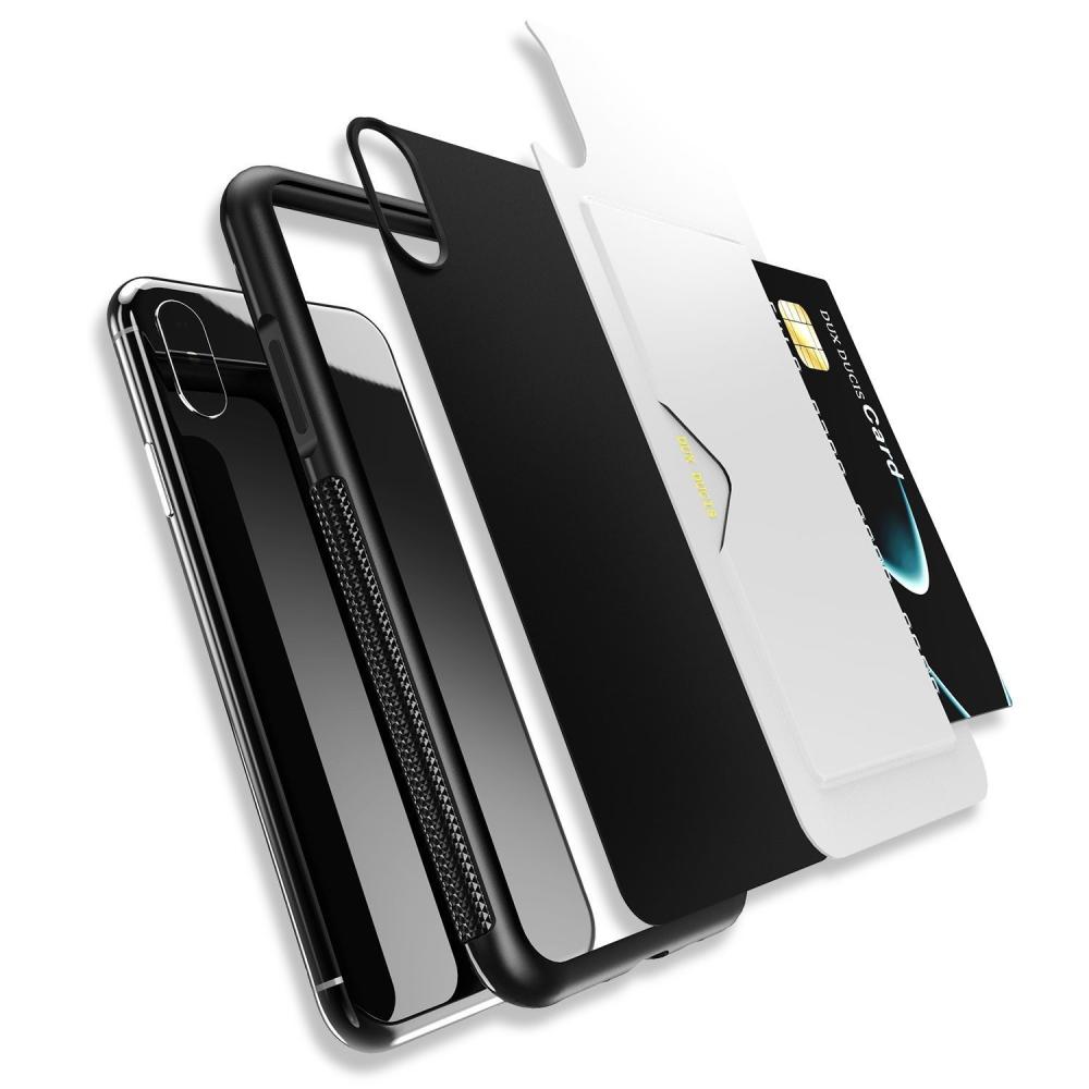  iPhone Xs Max Dux Ducis Skal Med Kortfack - Vit