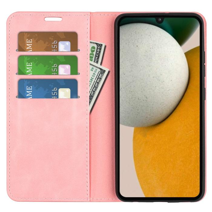 Bild 2,  Samsung Galaxy A15 5G Fodral Flip Skin Touch Rosa