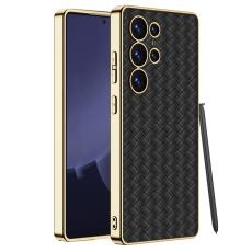 GKK GKK Samsung Galaxy S25 Ultra Skal V&auml;vd Hybrid L&auml;der Svart