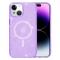  iPhone 15 Skal MagSafe Hybrid Glitter Lila