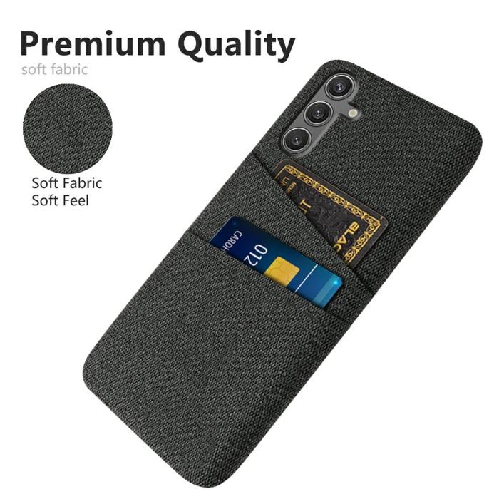 Bild 3,  Samsung Galaxy S25 Skal Med Kortfack Tygbelagt Svart