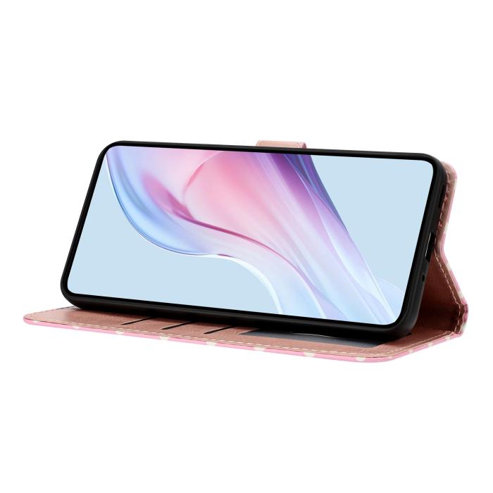 Bild 5,  Google Pixel 11 Pro XL Fodral Läder Prickigt Mönster Rosa