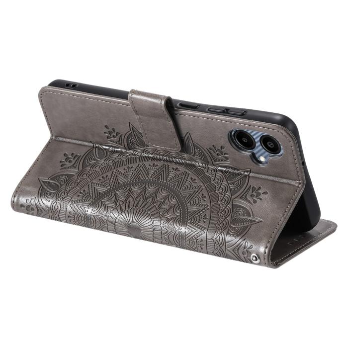 Bild 4,  Samsung Galaxy A07 Fodral Mandala Läder Grå