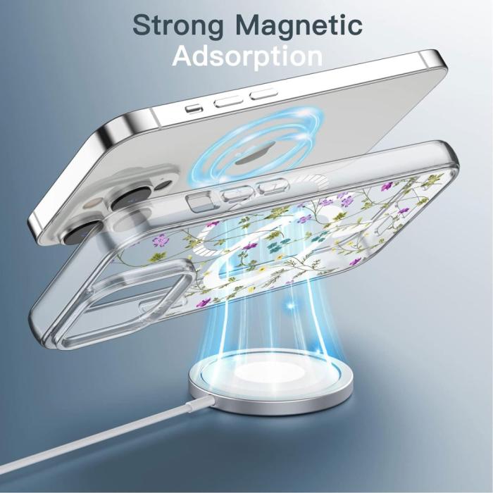 Bild 5,  iPhone 16 Pro Max Skal MagSafe Blommor