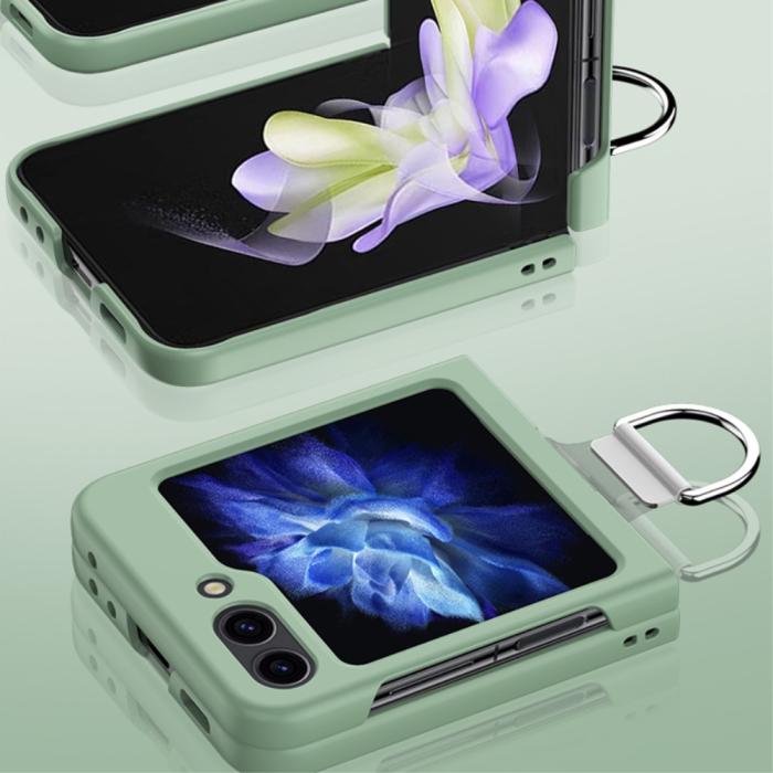 Bild 3,  Galaxy Z Flip 6 / 7 FE Skal Skin Touch Ringhållare Orange