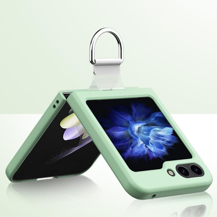 Bild 5,  Galaxy Z Flip 6 / 7 FE Skal Skin Touch Ringhållare Orange