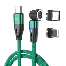 ENKAY ENKAY 1 m 2in1 PD 60W USB-C - Lightning/USB-C 360&deg; Magnetkabel
