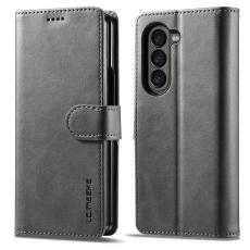 LC.IMEEKE LC.IMEEKE Galaxy Z Fold 5 Fodral L&auml;der Gr&aring;