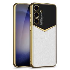 GKK GKK Galaxy S25 Plus Skal L&auml;der Hybrid Electroplate Vit
