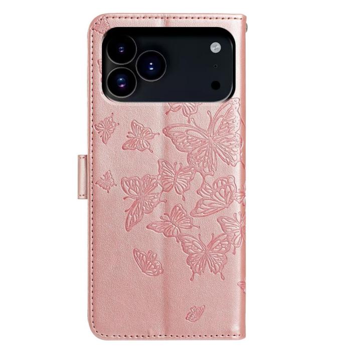 Bild 5,  iPhone 17 Pro Fodral Med Fjäril Tryck Roséguld