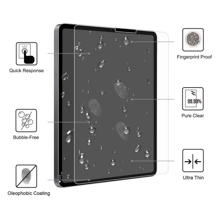 Bild 2,  iPad Pro 12.9 2018/2020/2021/2022 Premium Skärmskydd I Härdat Glas