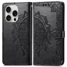  iPhone 16 Pro Fodral Mandala L&auml;der Svart