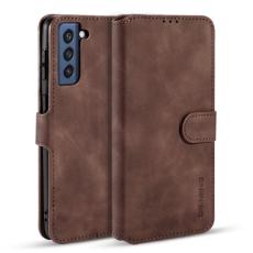 DG.MING DG.MING Samsung Galaxy S21 FE Fodral Retro L&auml;der Brun