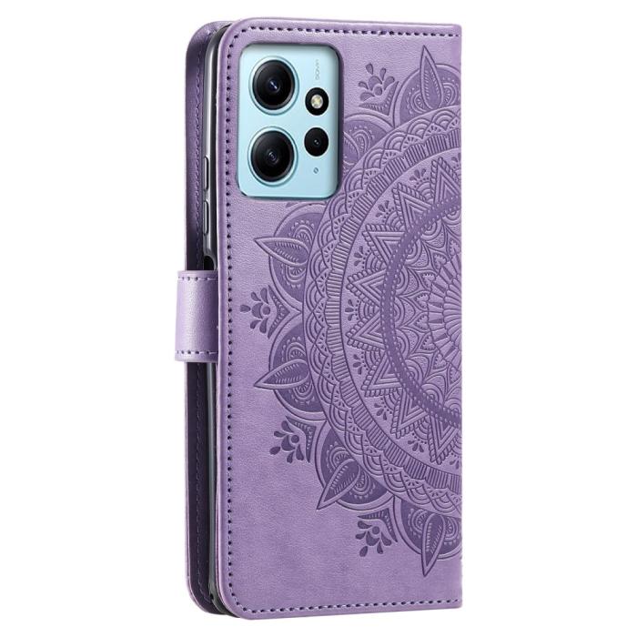 Bild 5,  Xiaomi Redmi Note 12 4G Fodral Mandala Läder Lila