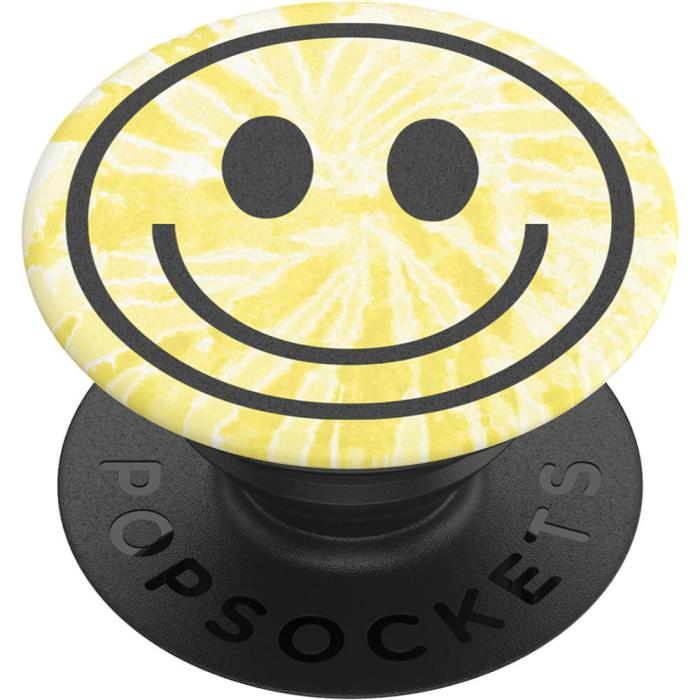 Bild 2, PopSockets PopSockets Avtagbart Grip med Ställfunktion Tie Dye Smiley