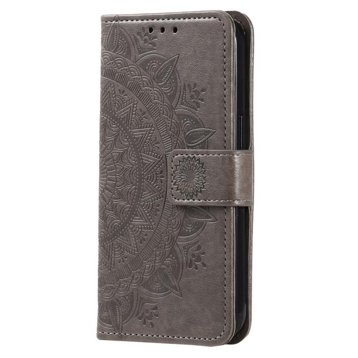 Bild 5,  Samsung Galaxy A07 Fodral Mandala Läder Grå