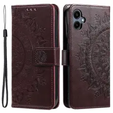  Samsung Galaxy A07 Fodral Mandala L&auml;der Brun