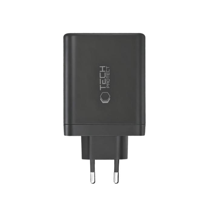 Bild 4, Tech-Protect Tech-Protect 120W Väggladdare PD QC3.0 USB-C/USB-A Svart
