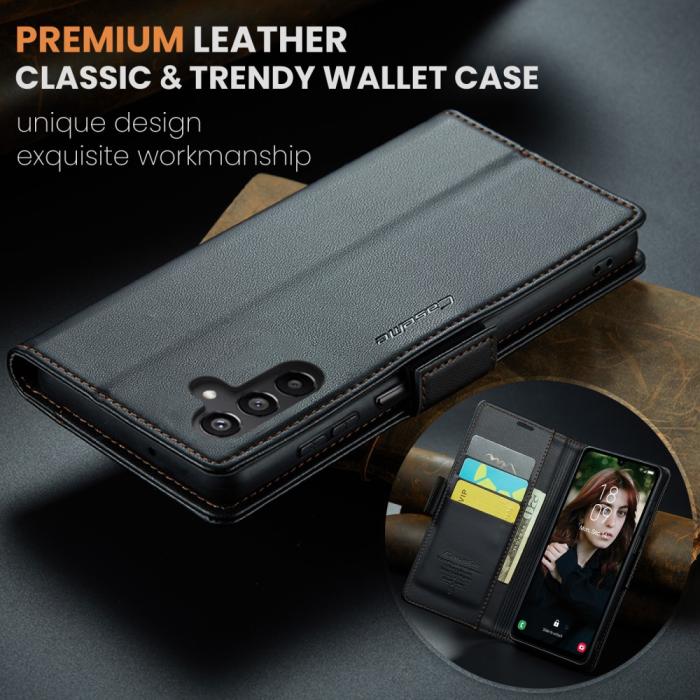 Bild 5, CASEME CASEME Samsung Galaxy A16 Fodral Läder RFID Svart