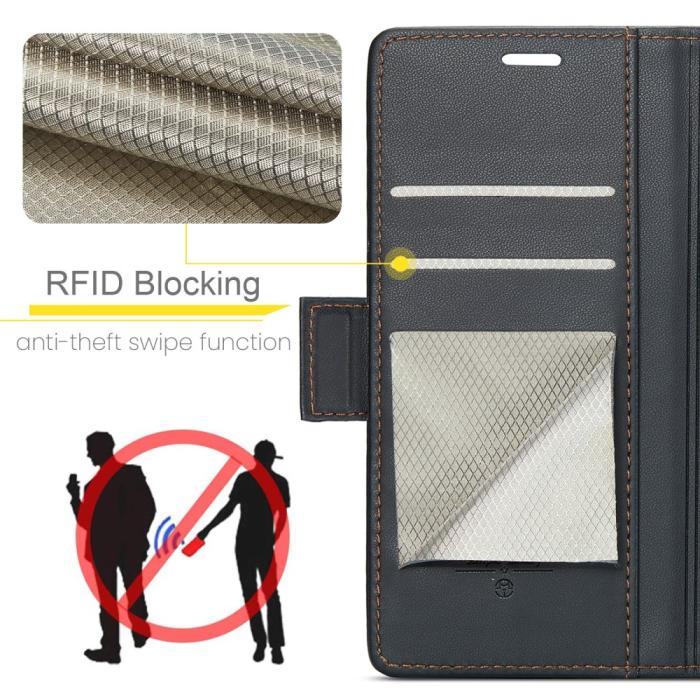 Bild 6, CASEME CASEME Samsung Galaxy A16 Fodral Läder RFID Svart