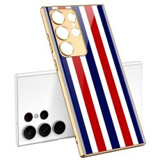 GKK GKK Galaxy S24 Ultra Skal H&auml;rdat Glas Electroplate Stripes