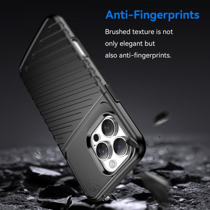 Bild 3,  iPhone 16 Pro Max Skal Twill Textur Svart