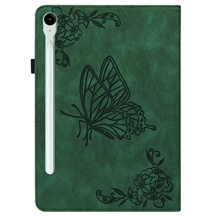 Bild 6,  Samsung Galaxy Tab S11 Fodral Butterfly Flower Grön
