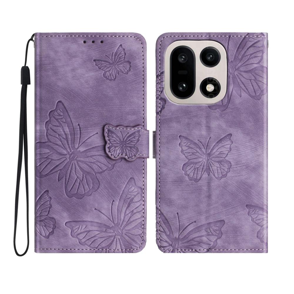  OnePlus 15 Fodral Med Fjäril Tryck Lila