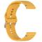  Klockarmband 22 mm Silikon Wave Design Gul
