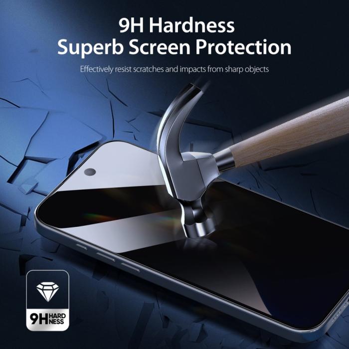 Bild 4, DUX DUCIS DUX DUCIS iPhone 16 Pro Skärmskydd Härdat Glas Privacy