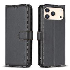 BINFEN BINFEN iPhone 17 Pro Max Fodral L&auml;der Svart